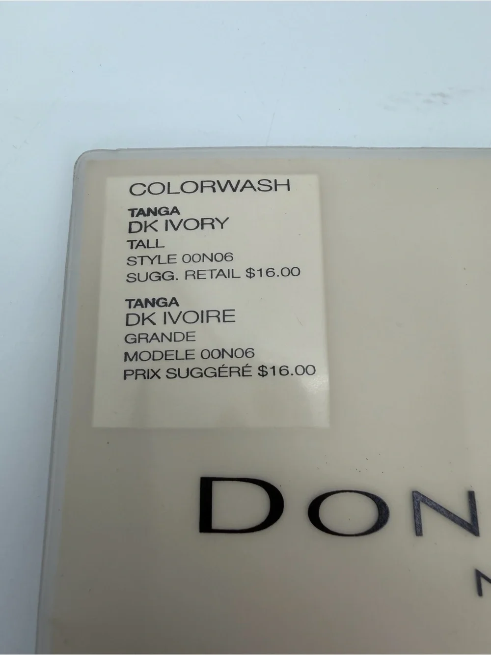 Donna Karan New York Pantyhose sz TALL Colorwash The Nudes VTG Dk Ivory Tanga